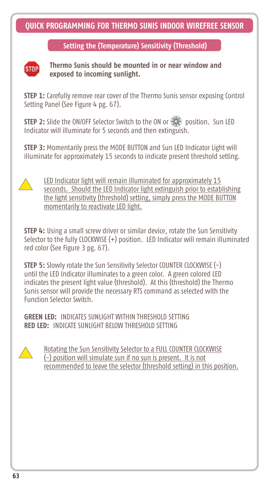 SOMFY SONESSE 30 RTS User Manual | Page 66 / 93