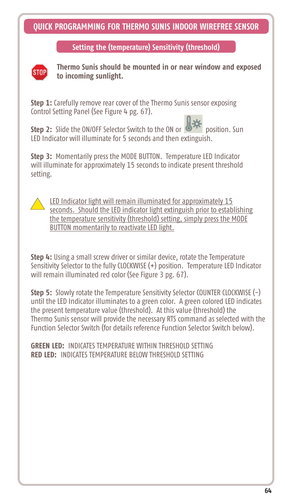 SOMFY SONESSE 30 RTS User Manual | Page 67 / 93