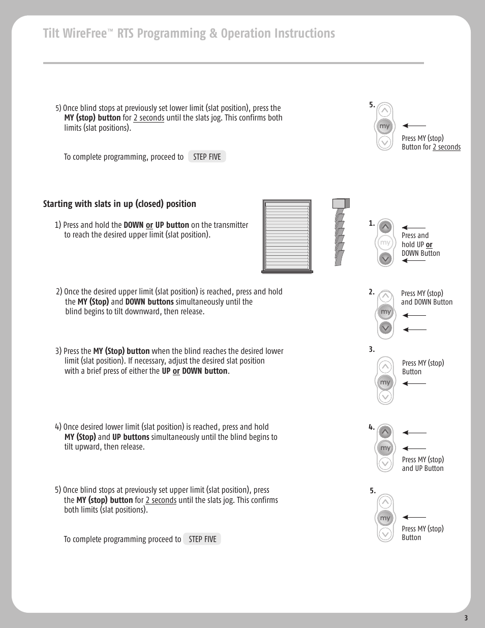 SOMFY TILT WIREFREE RTS User Manual | Page 3 / 8