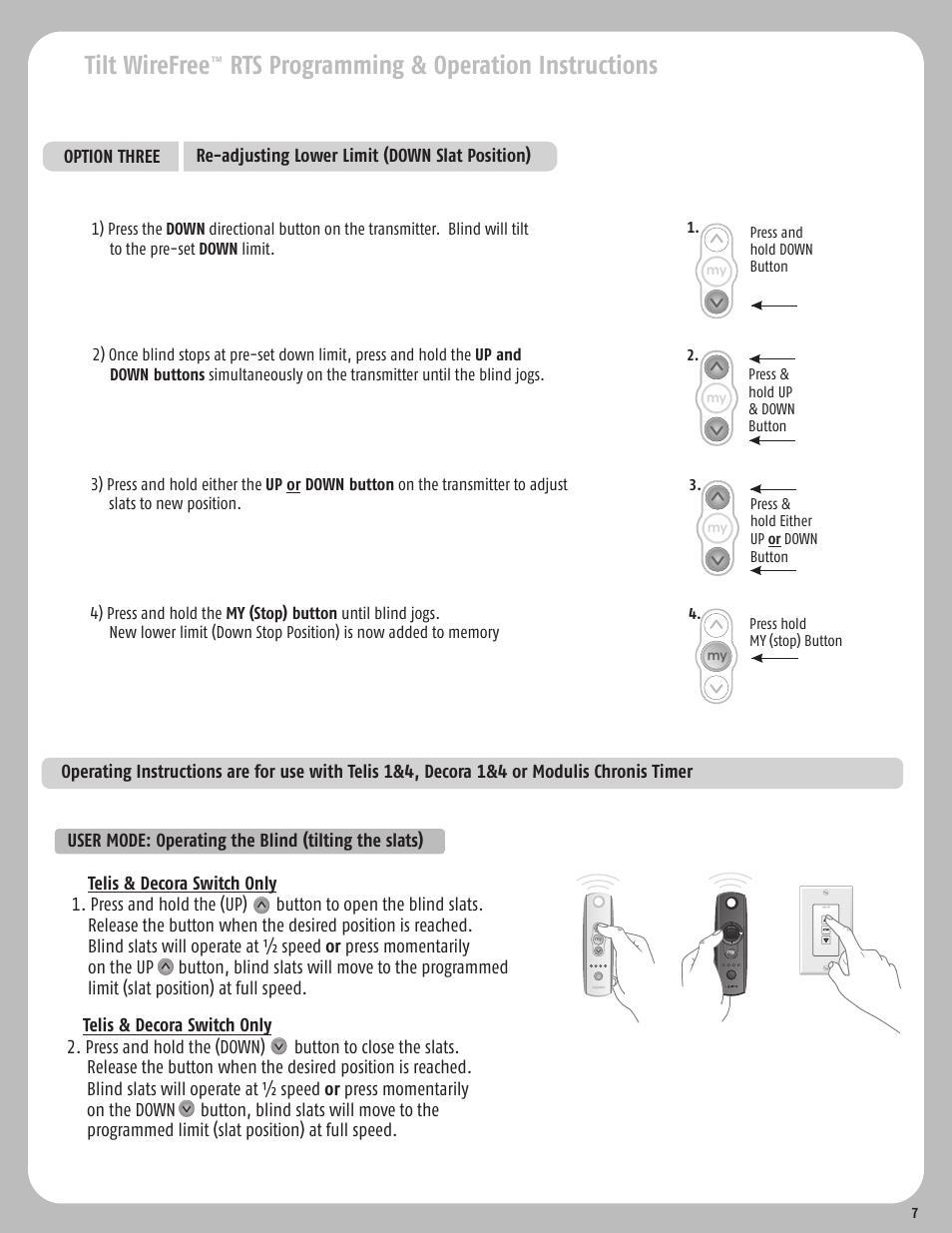 SOMFY TILT WIREFREE RTS User Manual | Page 7 / 8