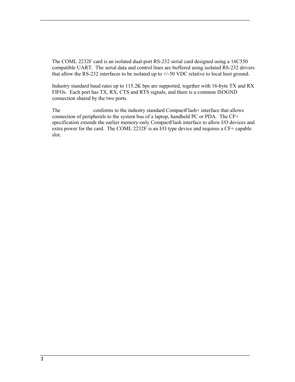 About the coml 2232f | CyberResearch COML 2232F User Manual | Page 10 / 20