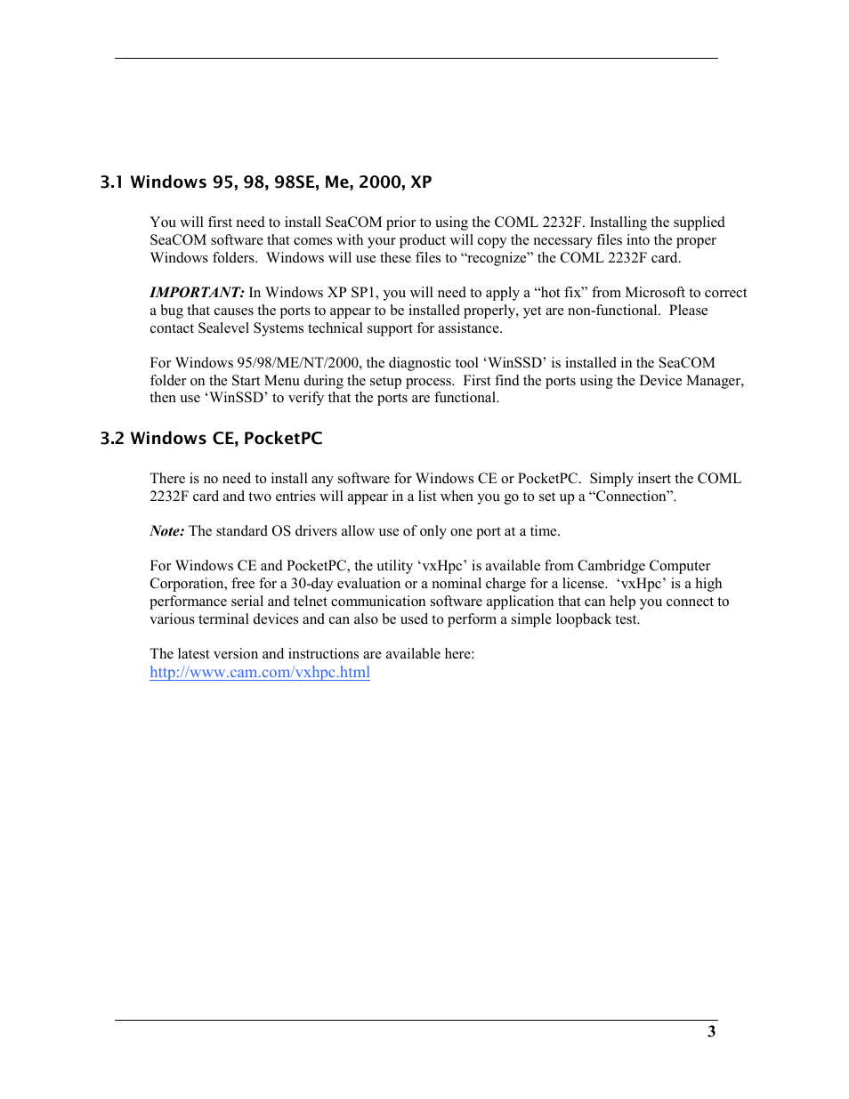 Installing the coml 2232f | CyberResearch COML 2232F User Manual | Page 11 / 20