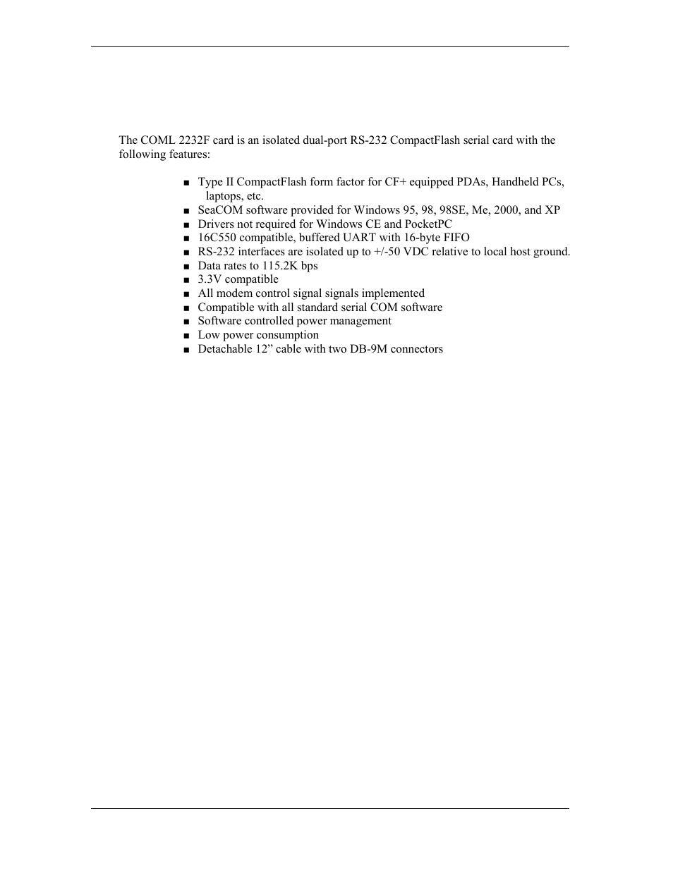 Overview | CyberResearch COML 2232F User Manual | Page 9 / 20