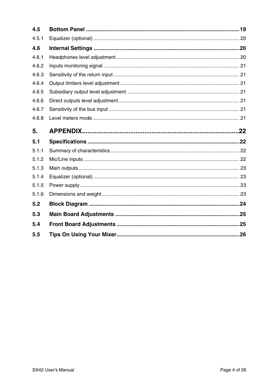 Appendix | SONOSAX SX42 User Manual | Page 4 / 26