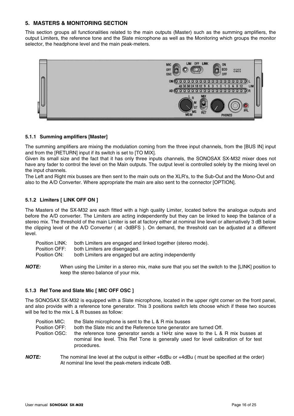 SONOSAX SX-M32 User Manual | Page 16 / 25