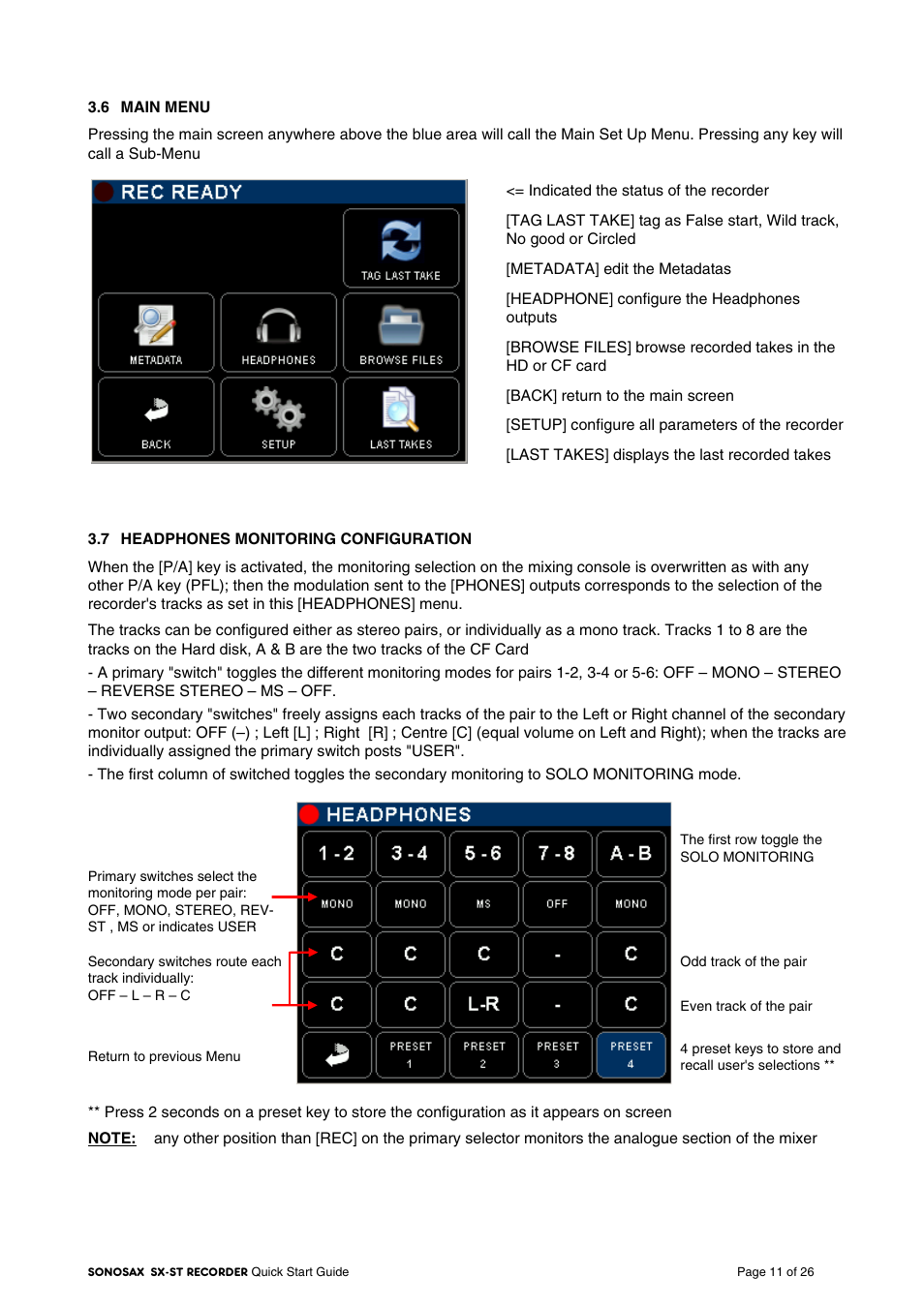 SONOSAX SX-VT Quick_Start User Manual | Page 11 / 26
