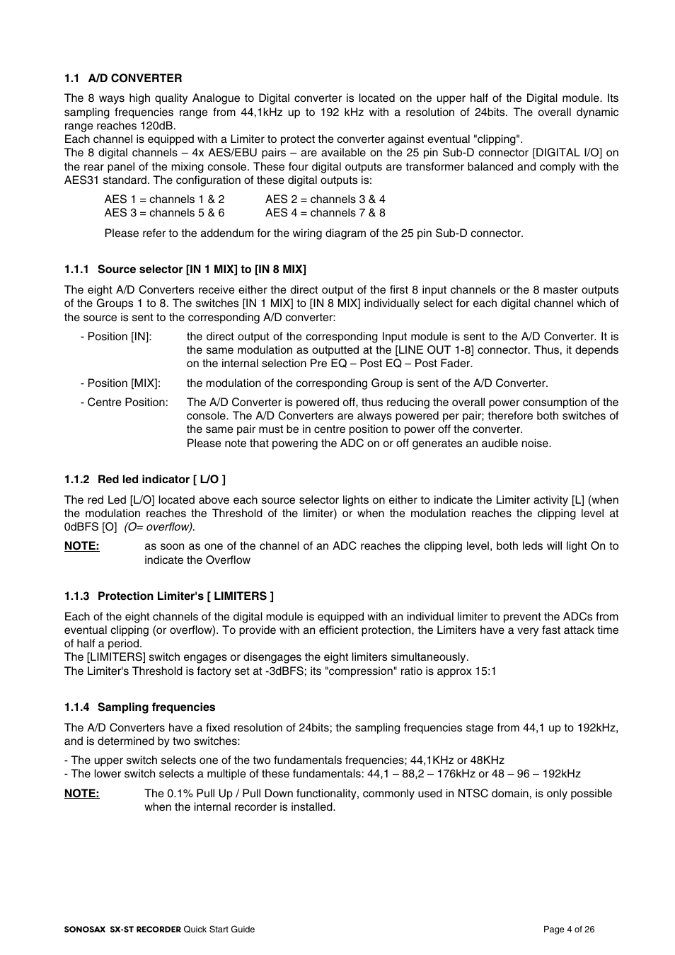 SONOSAX SX-VT Quick_Start User Manual | Page 4 / 26