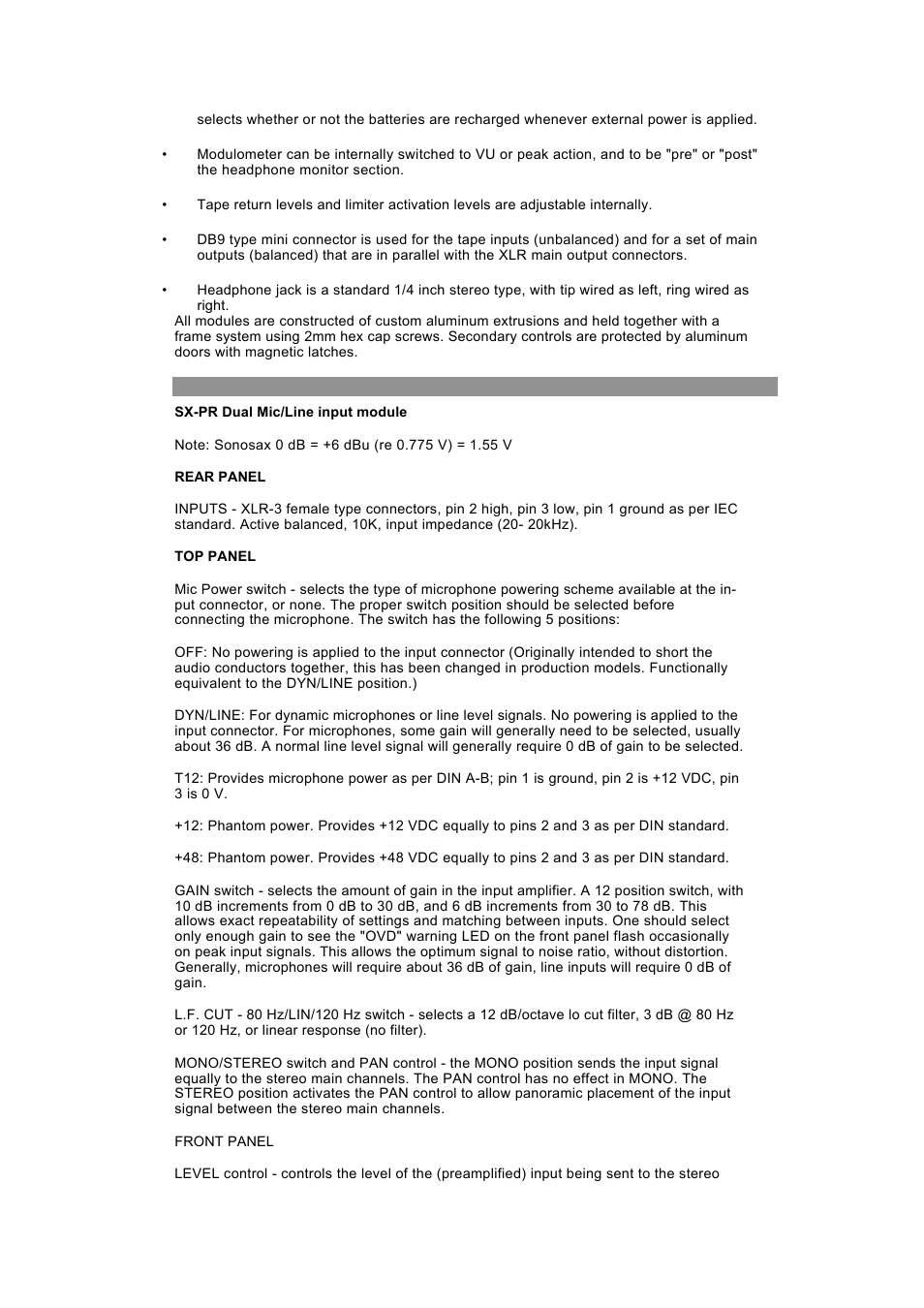 SONOSAX SX-PR (by Gary J. Louie) User Manual | Page 2 / 6