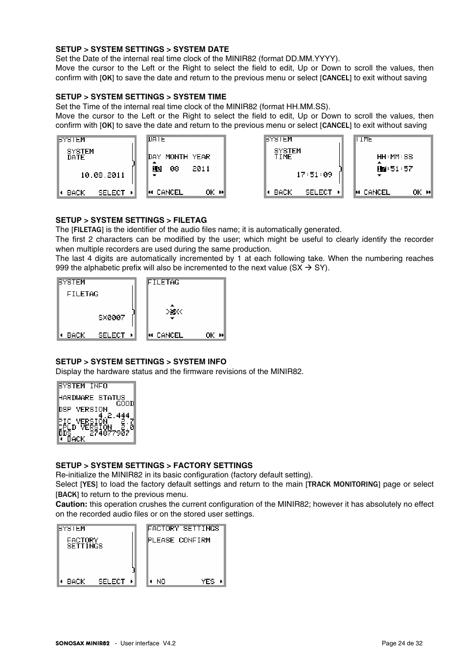 SONOSAX MINIR82 User Manual | Page 24 / 32