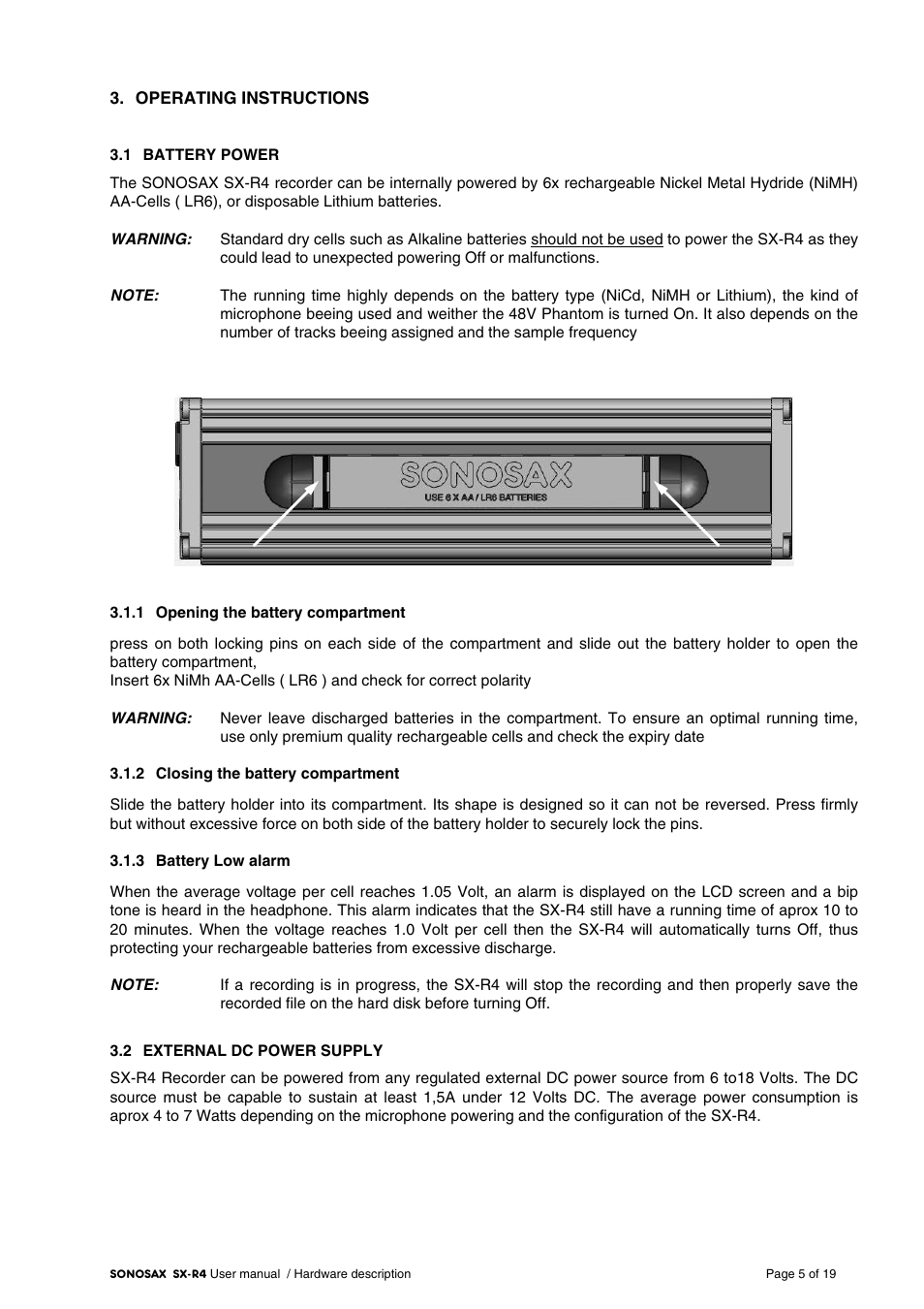 SONOSAX SX-R4 User Manual - Hardware Description User Manual | Page 5 / 19