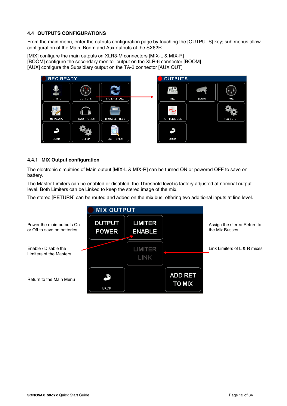 SONOSAX SX-62R Quick_Start User Manual | Page 12 / 34