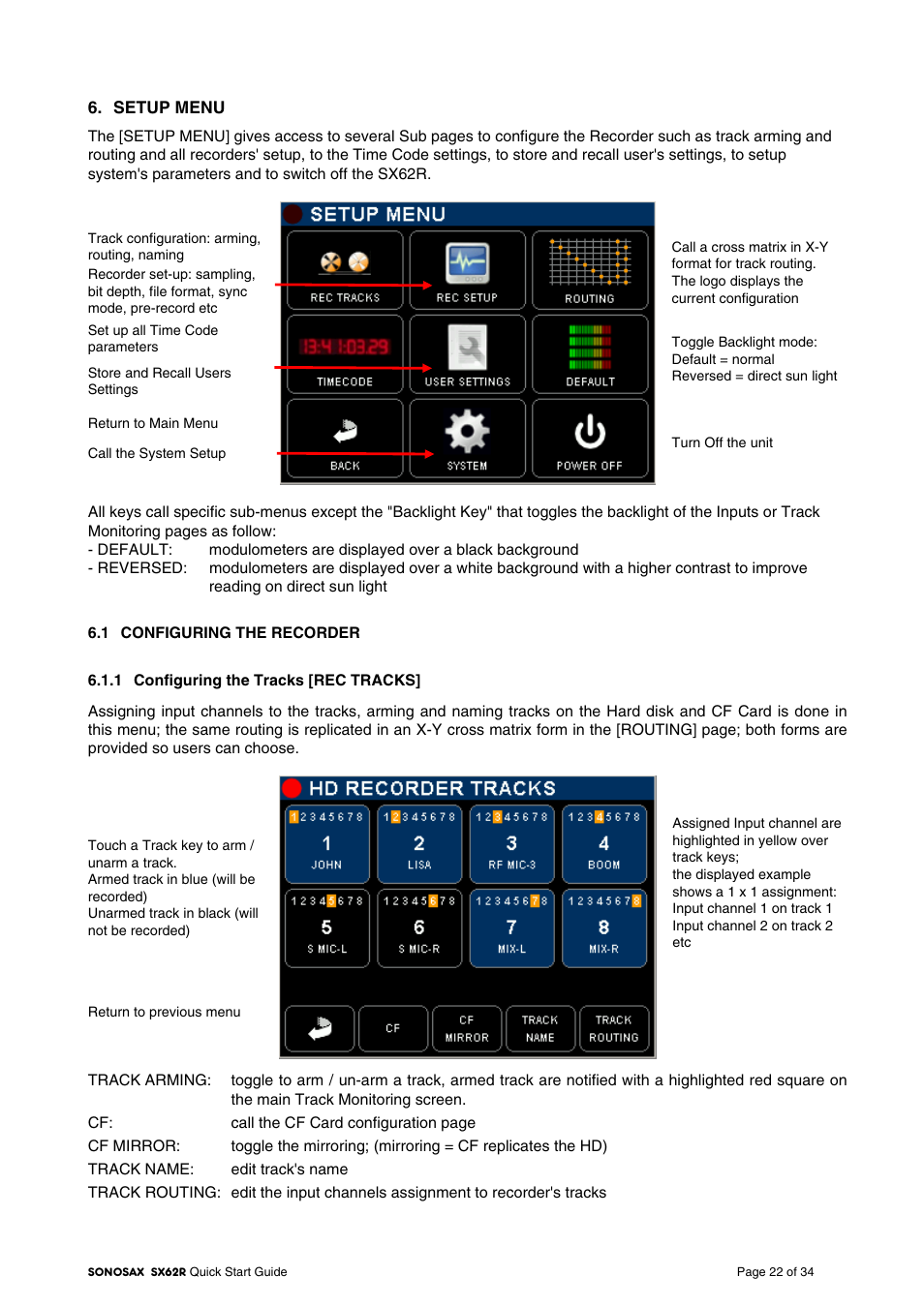 SONOSAX SX-62R Quick_Start User Manual | Page 22 / 34