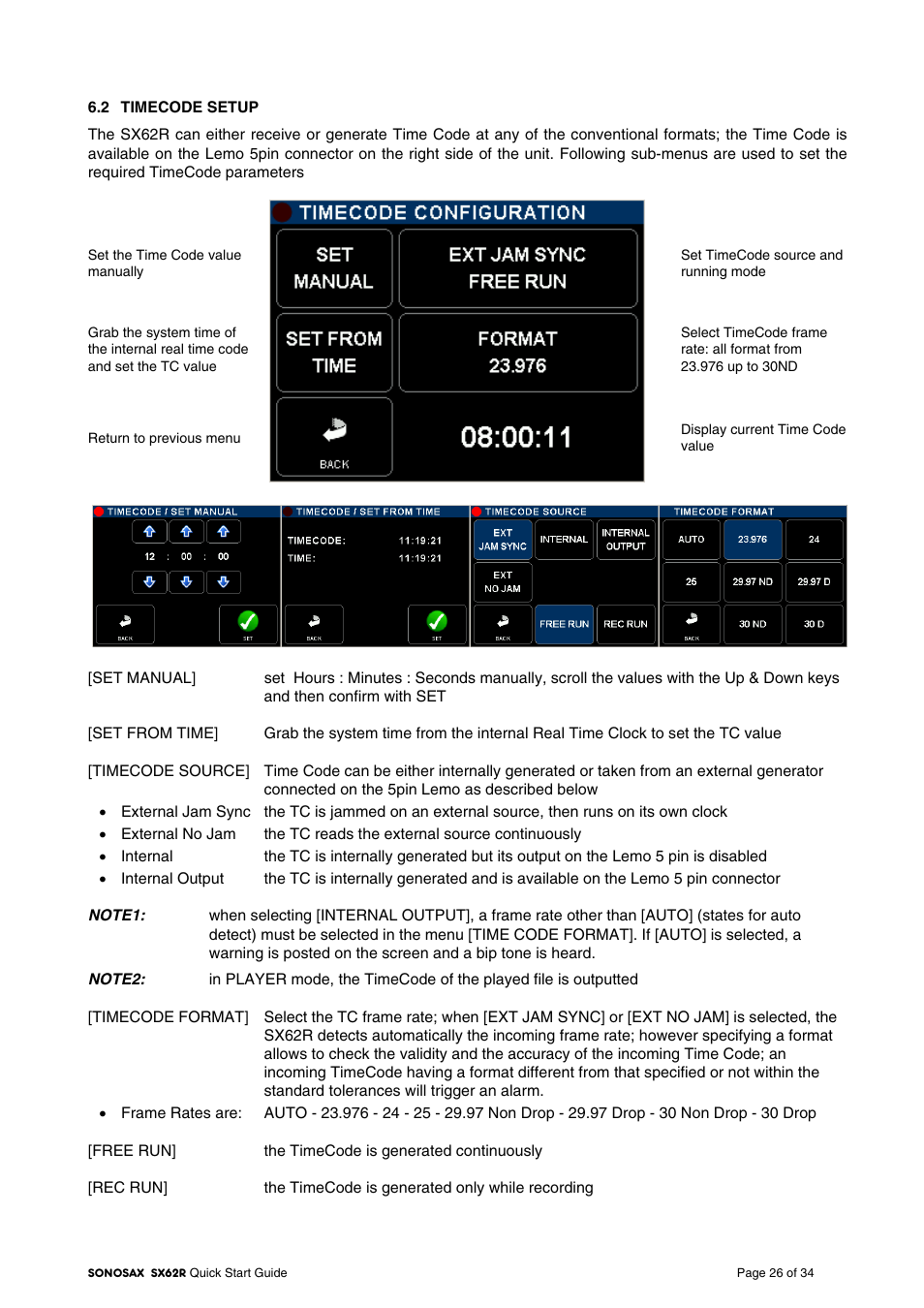 SONOSAX SX-62R Quick_Start User Manual | Page 26 / 34
