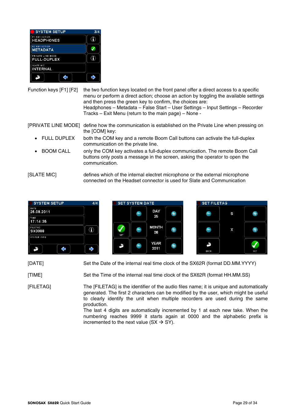 SONOSAX SX-62R Quick_Start User Manual | Page 29 / 34