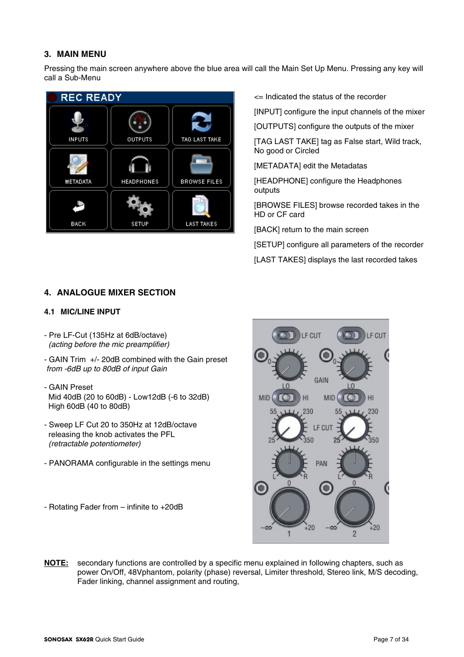SONOSAX SX-62R Quick_Start User Manual | Page 7 / 34
