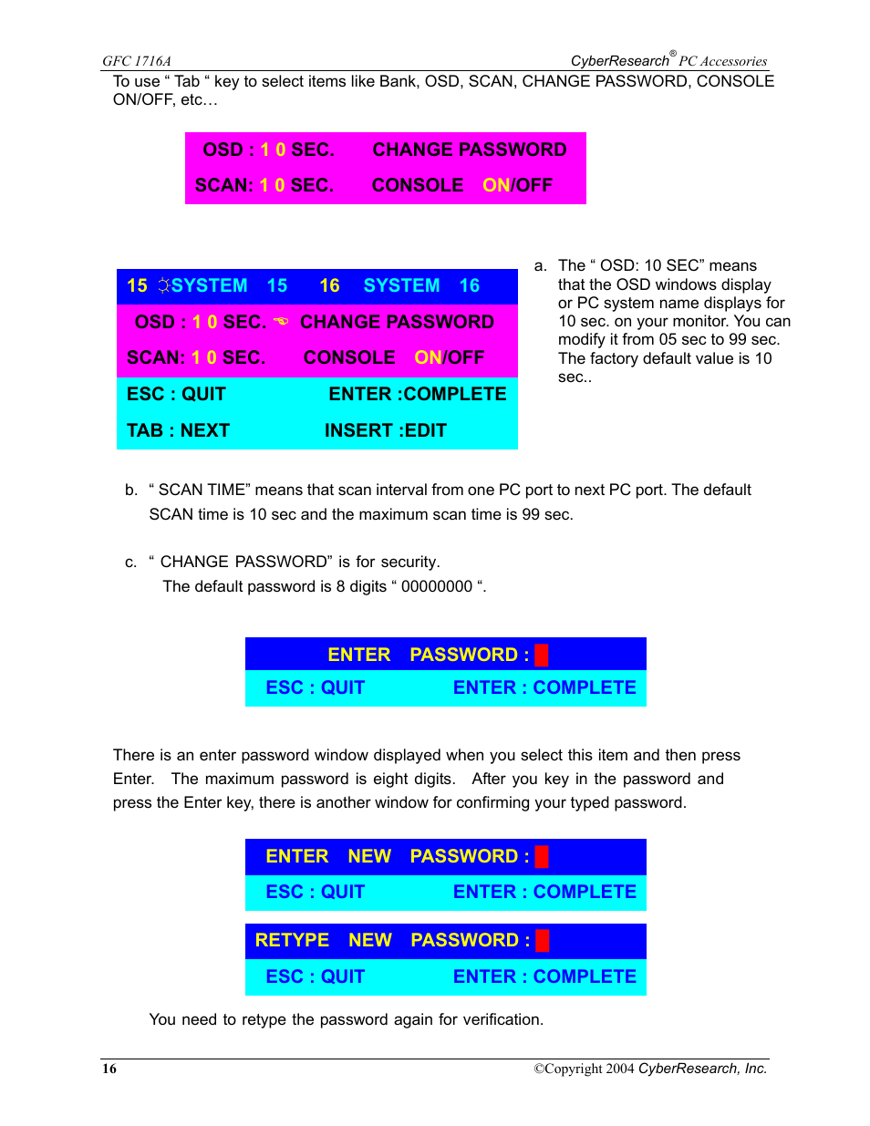 CyberResearch GFC 1716A User Manual | Page 22 / 40