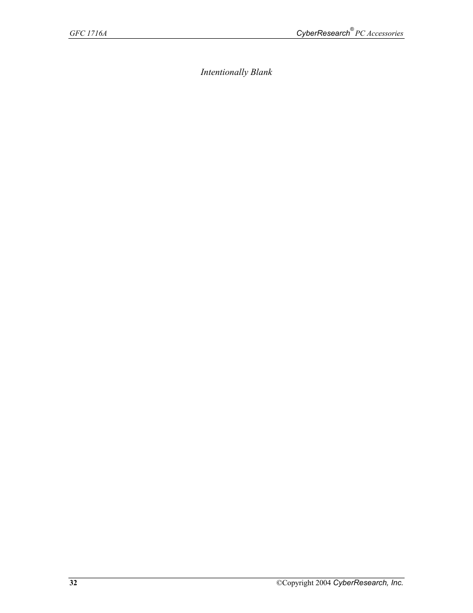 CyberResearch GFC 1716A User Manual | Page 38 / 40