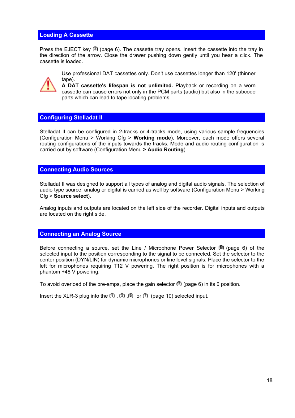 SONOSAX STELLADAT II User Manual | Page 18 / 93