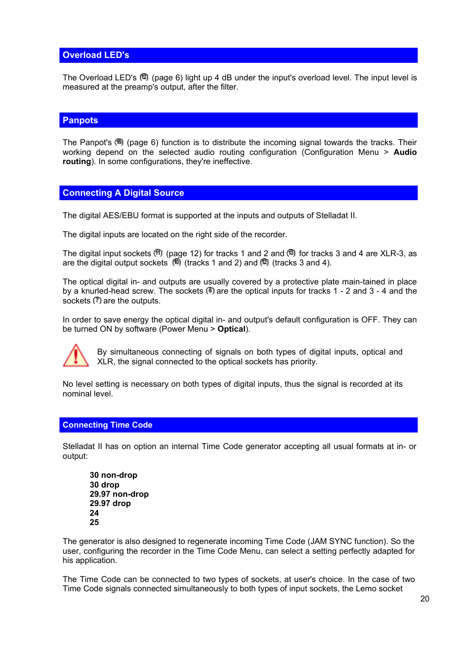 SONOSAX STELLADAT II User Manual | Page 20 / 93