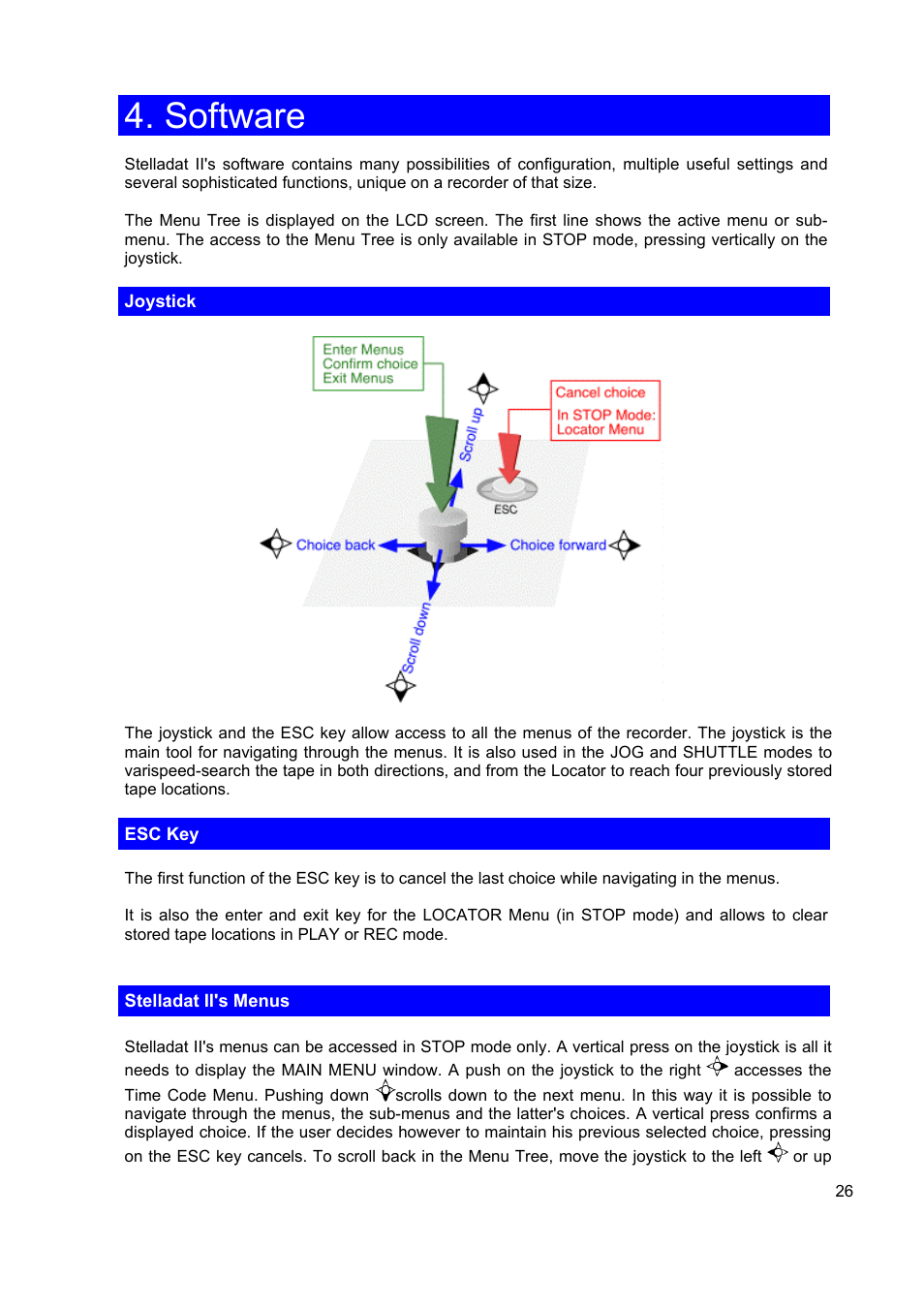 Software | SONOSAX STELLADAT II User Manual | Page 26 / 93