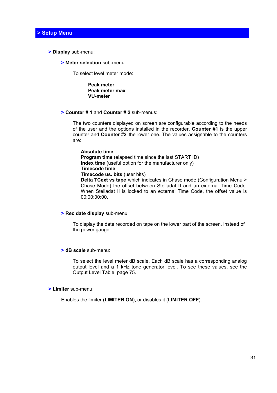 SONOSAX STELLADAT II User Manual | Page 31 / 93