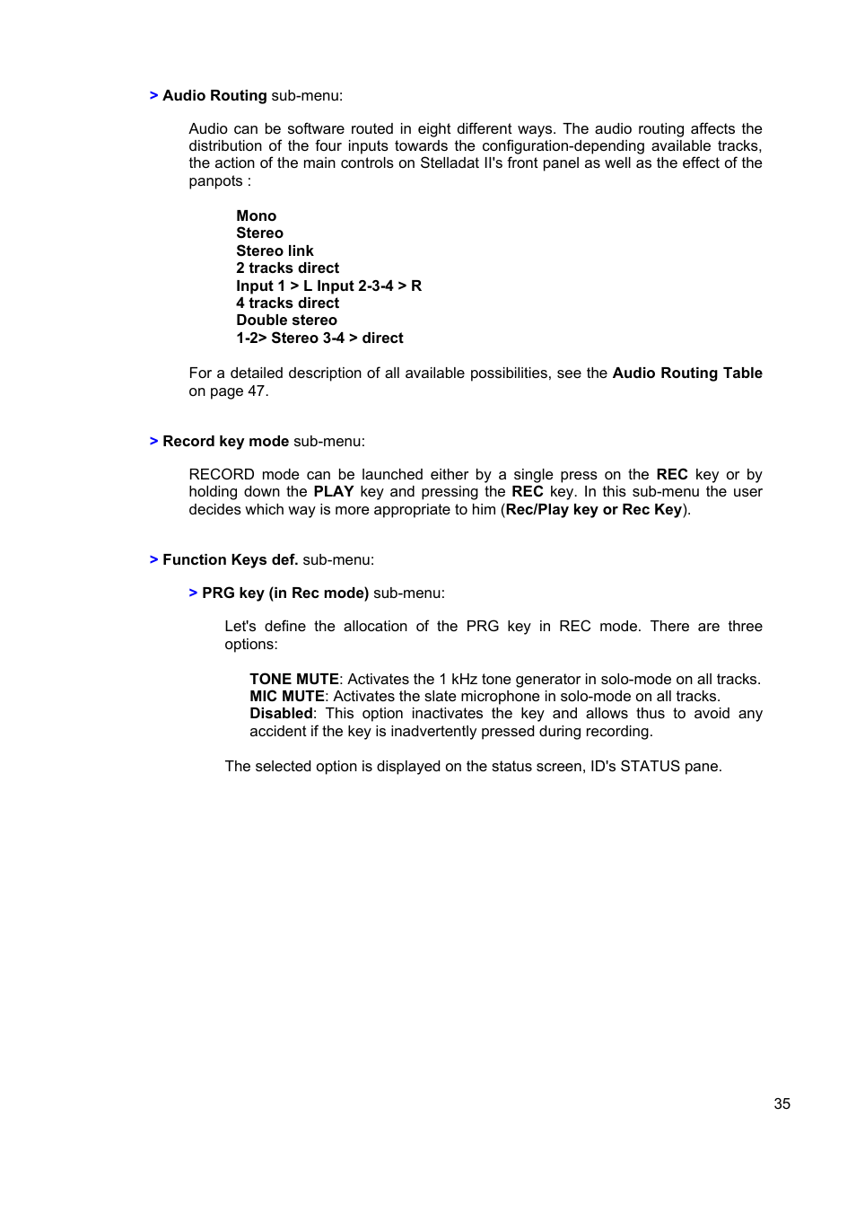 SONOSAX STELLADAT II User Manual | Page 35 / 93