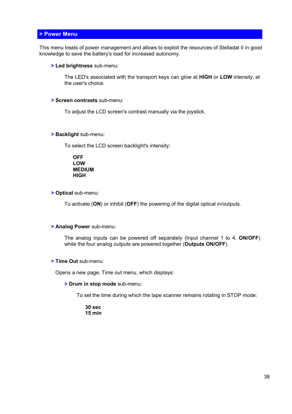 SONOSAX STELLADAT II User Manual | Page 38 / 93