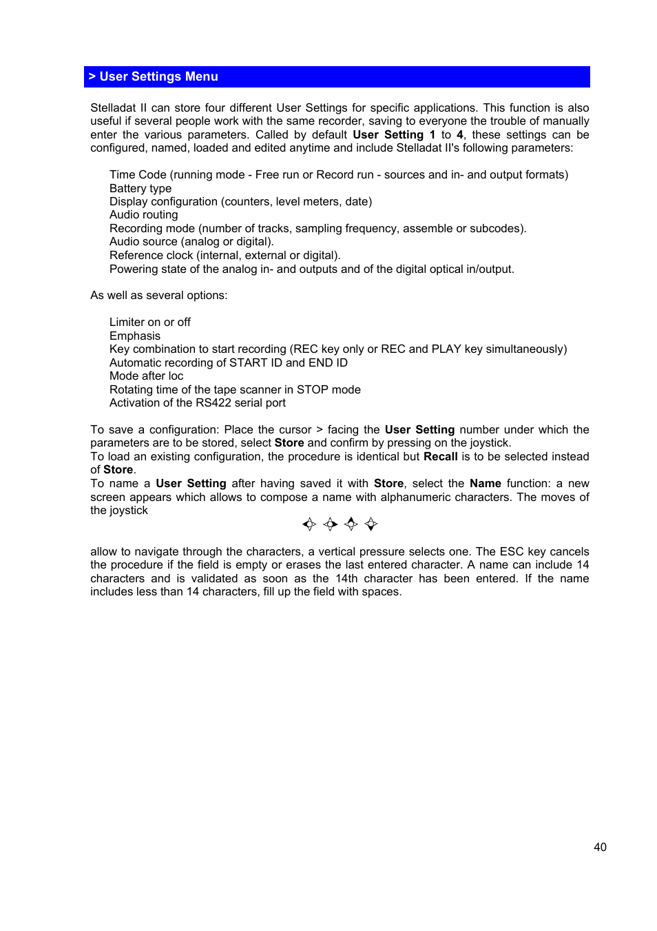 SONOSAX STELLADAT II User Manual | Page 40 / 93