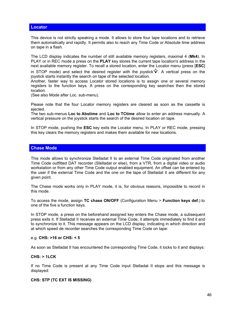 SONOSAX STELLADAT II User Manual | Page 46 / 93