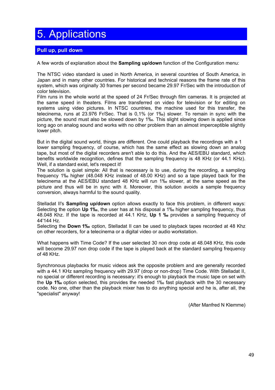 Applications | SONOSAX STELLADAT II User Manual | Page 49 / 93