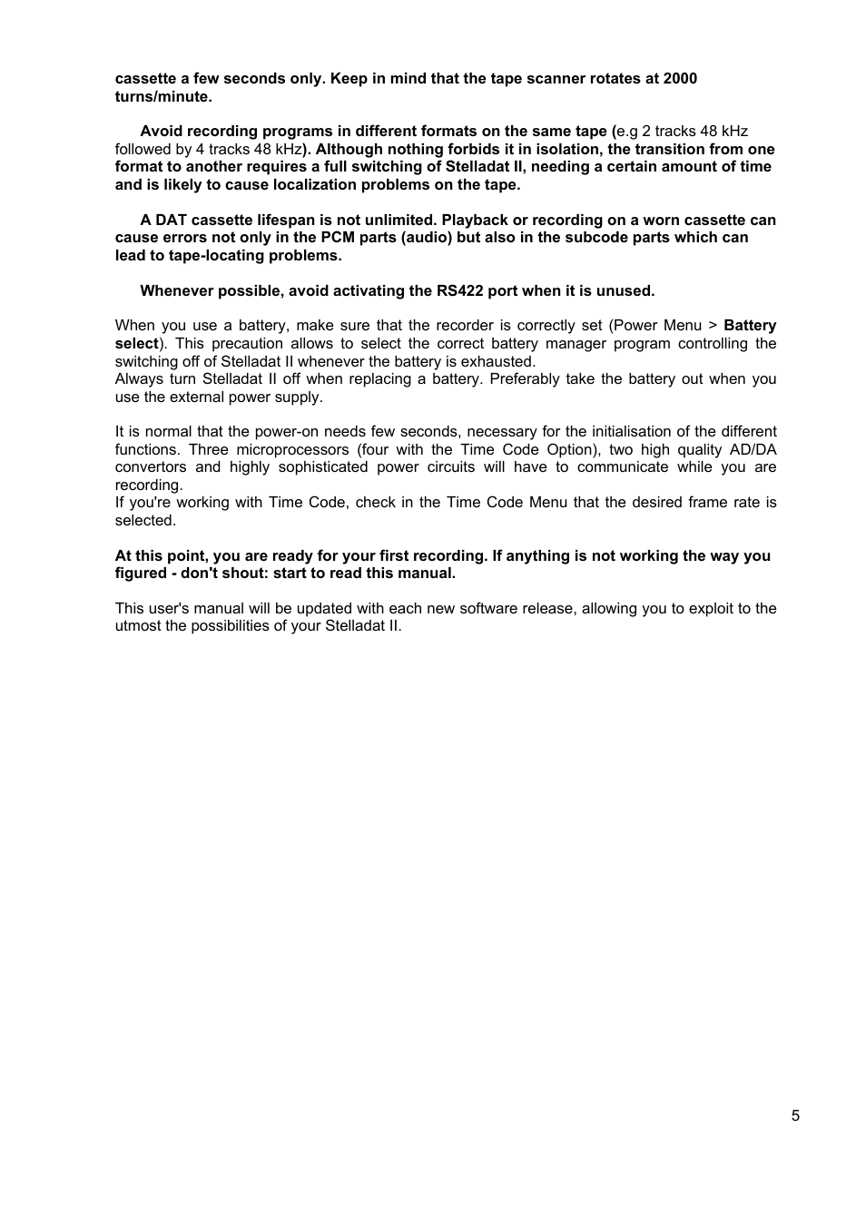 SONOSAX STELLADAT II User Manual | Page 5 / 93