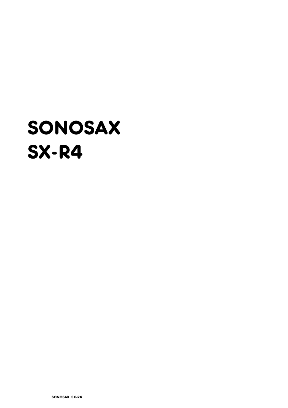 SONOSAX SX-R4 (Firmware v3.1) User Manual | 53 pages