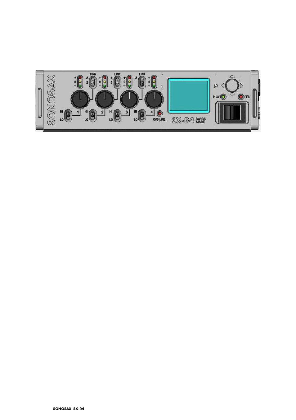 SONOSAX SX-R4 (Firmware v3.1) User Manual | Page 13 / 53