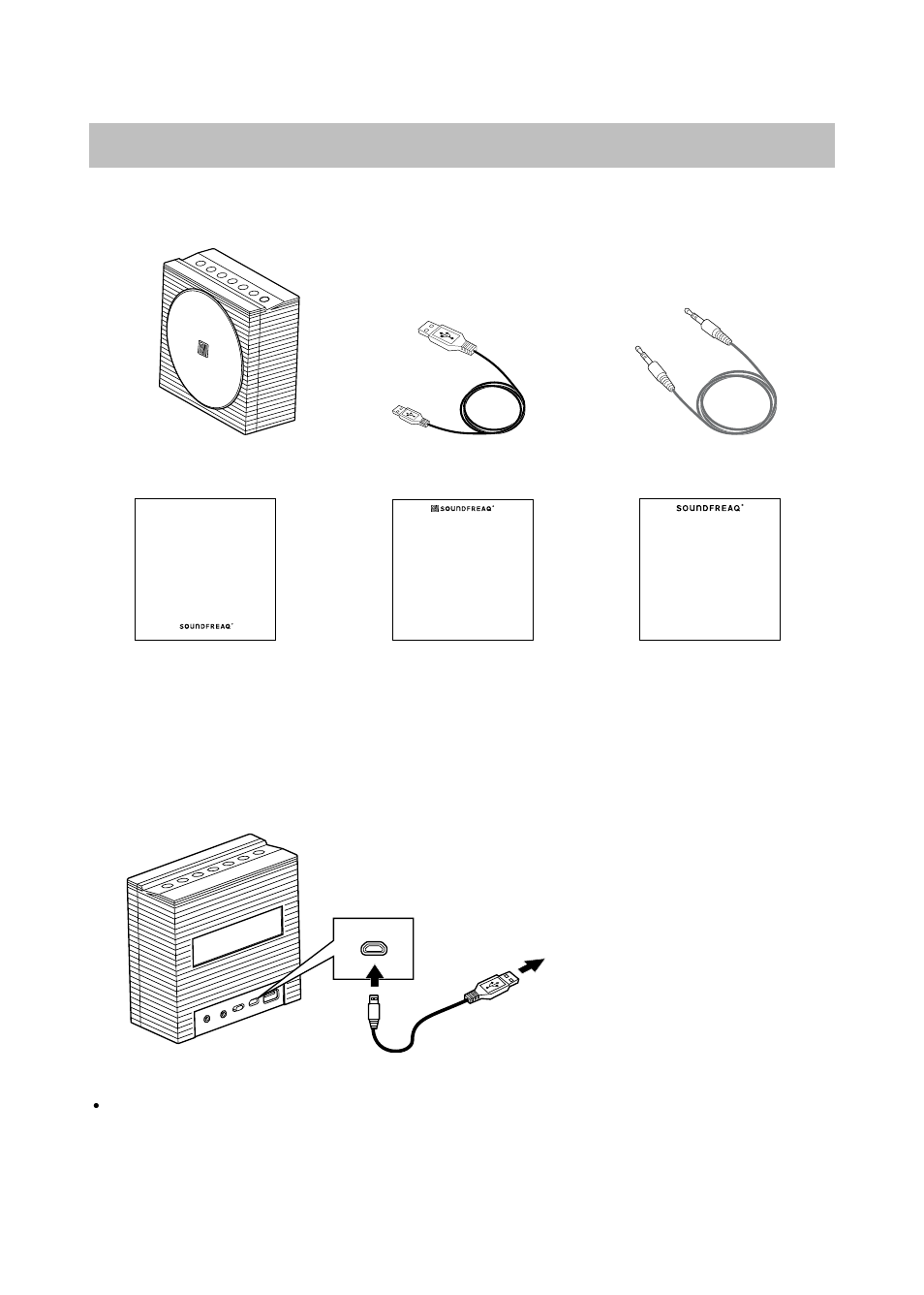 Getting started, Package contents, Charging the built-in battery | SoundFreaq SFQ-07 User Manual | Page 6 / 20