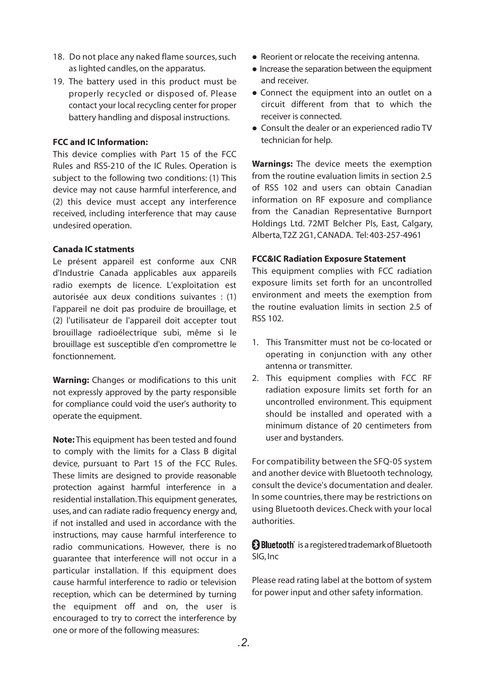 SoundFreaq SFQ-05 User Manual | Page 3 / 20