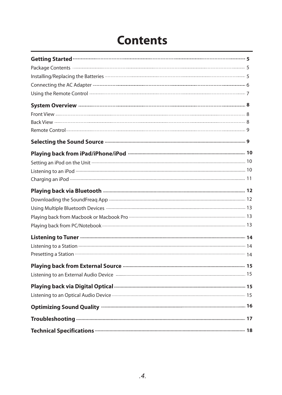 SoundFreaq SFQ-03 User Manual | Page 5 / 20