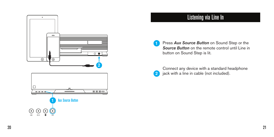 Listening via line in | SoundFreaq SFQ-02L User Manual | Page 11 / 15