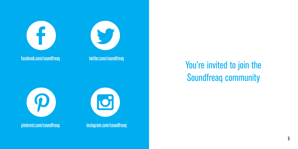 You’re invited to join the soundfreaq community | SoundFreaq SFQ-02L User Manual | Page 3 / 15