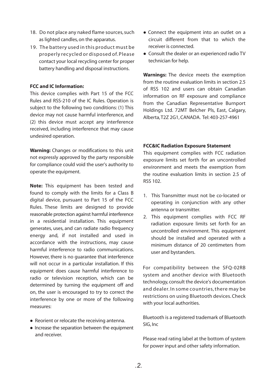 SoundFreaq SFQ-02RB User Manual | Page 3 / 19