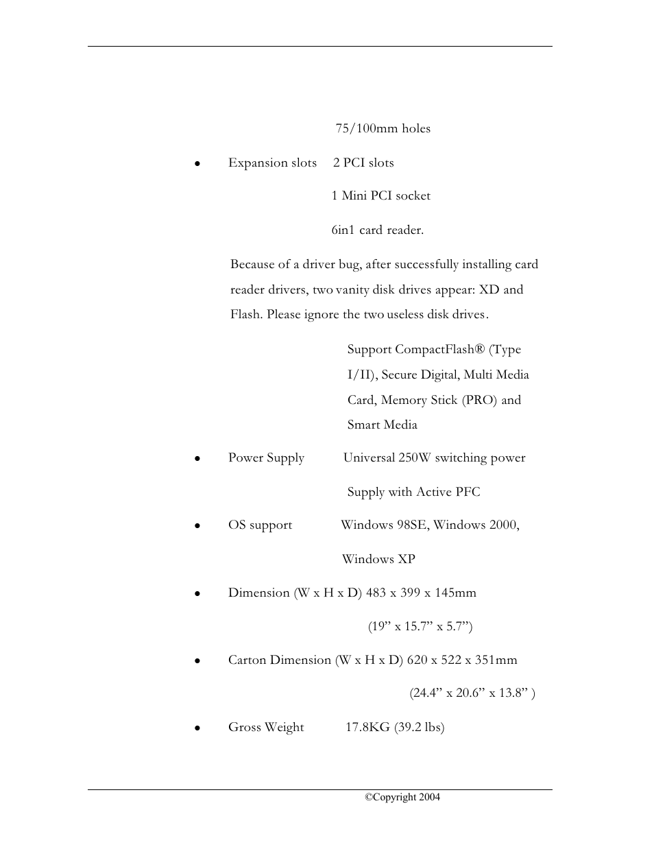 CyberResearch FPC 1702-P24 User Manual | Page 20 / 81