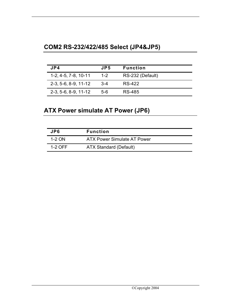 Atx power simulate at power (jp6) | CyberResearch FPC 1702-P24 User Manual | Page 32 / 81