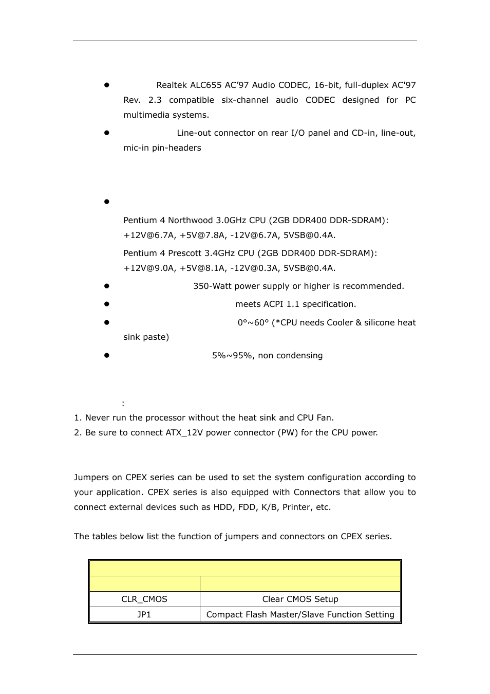 4 jumpers and connectors | CyberResearch CPEX P4-24-X User Manual | Page 16 / 92