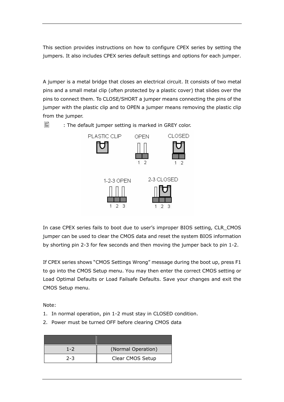 7 jumper settings | CyberResearch CPEX P4-24-X User Manual | Page 20 / 92