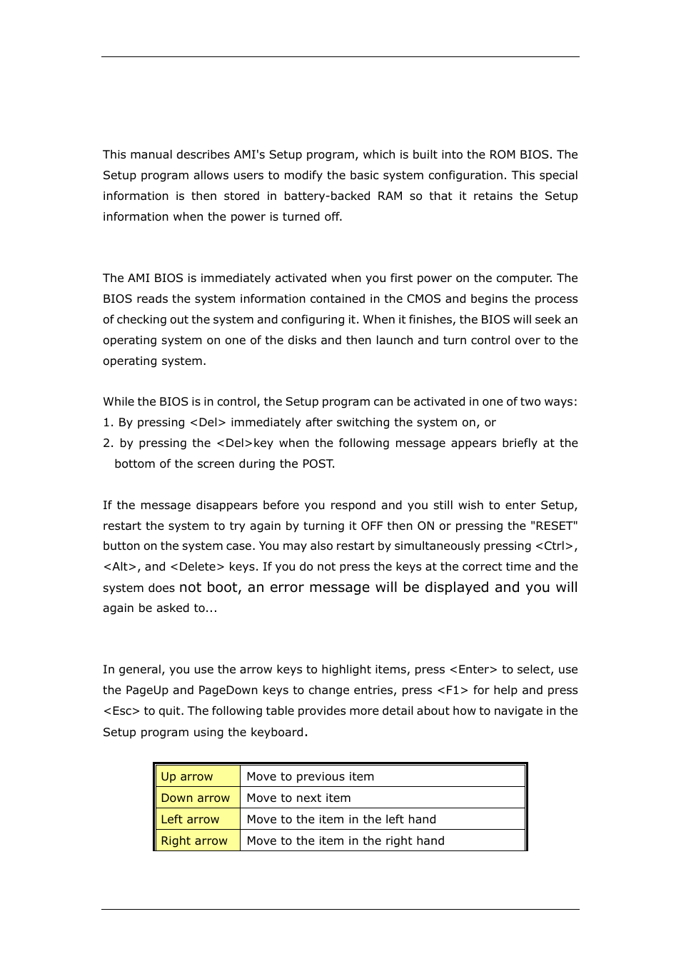 Chapter3 ami bios setup, 1 introduction, 2 starting setup | 3 using setup | CyberResearch CPEX P4-24-X User Manual | Page 33 / 92