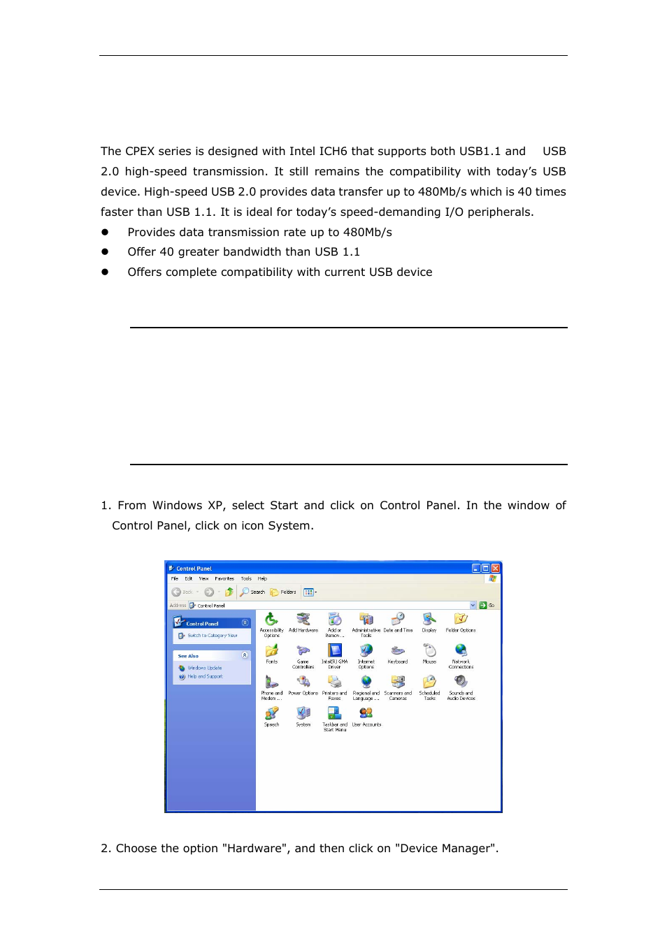 Chapter 7 usb 2.0 configuration, 1 introduction, 2 installation | CyberResearch CPEX P4-24-X User Manual | Page 61 / 92