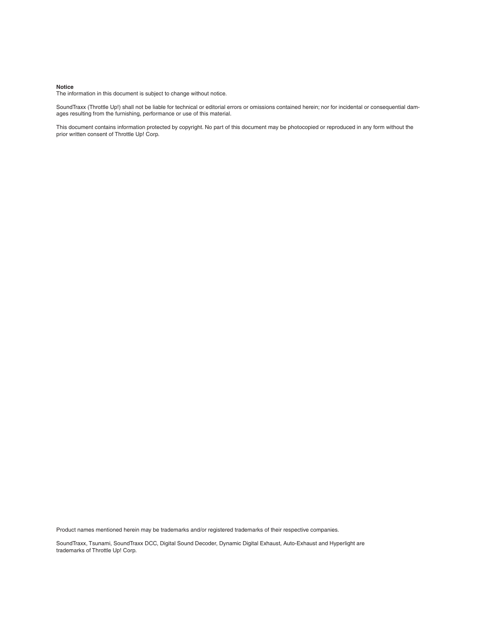 SoundTraxx Tsunami Installation User Manual | Page 2 / 35