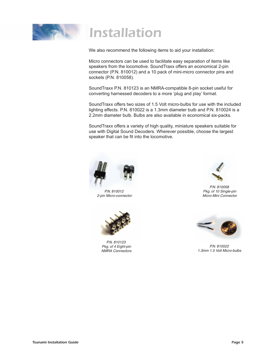 Installation | SoundTraxx Tsunami Installation User Manual | Page 8 / 35