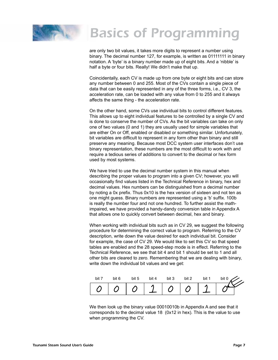 Basics of programming | SoundTraxx Tsunami Steam Users Guide User Manual | Page 10 / 77