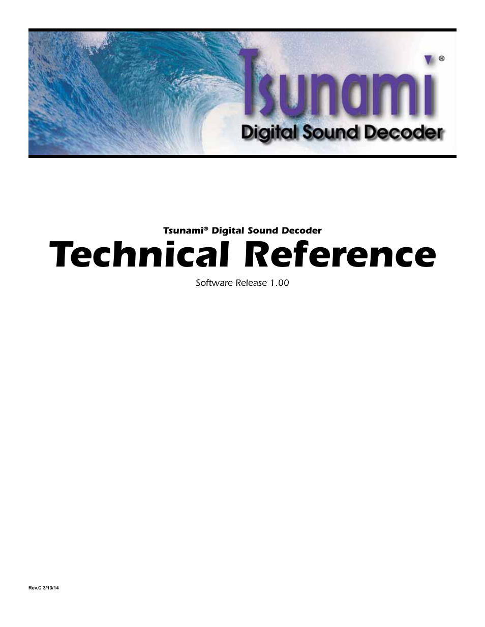 SoundTraxx Tsunami Steam Technical Reference User Manual | 104 pages