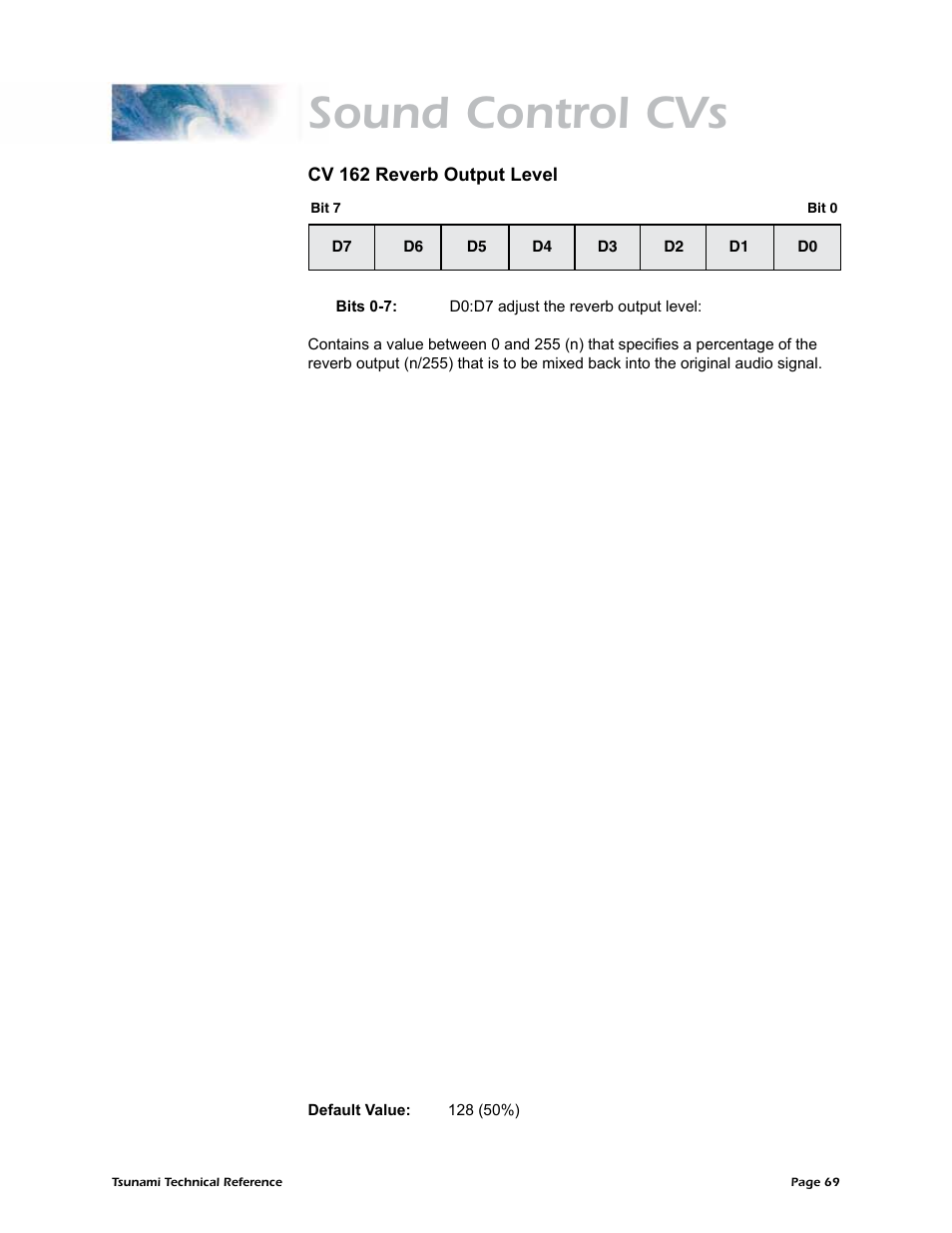 Sound control cvs | SoundTraxx Tsunami Steam Technical Reference User Manual | Page 71 / 104